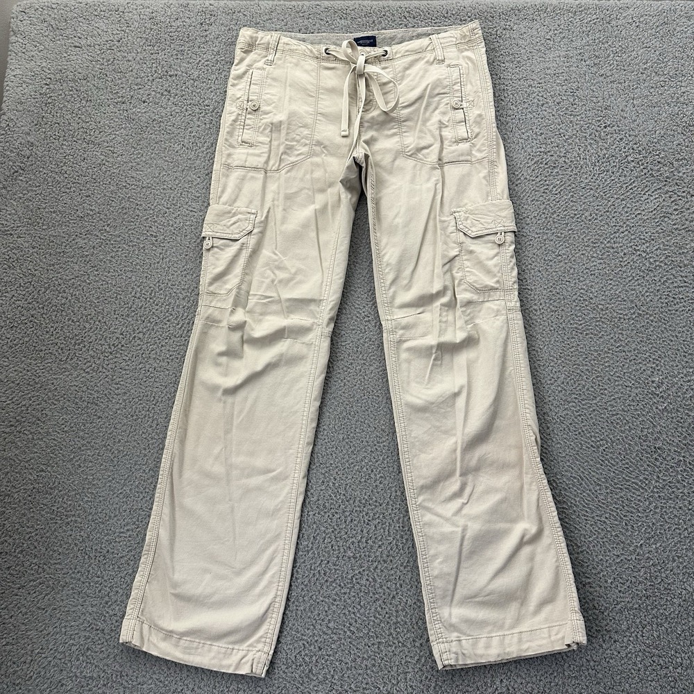 Y2K Vintage American Eagle Low Rise Cargo Pants Utility Gorpcore Women 6 x 32